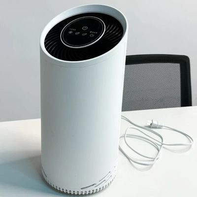 Biały oczyszczacz powietrza HEPA sterowany dotykiem z zimnym czasomierzem plazmowym, filtrem aktywnego węgla, światło nocne